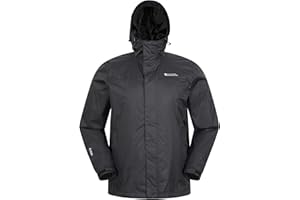 Mountain Warehouse Torrent Mens Waterproof Rain Jacket - Waterproof & Lightweight Raincoat with Taped Seams, Zipped Pockets - For Autumn Winter Travelling & Outdoors