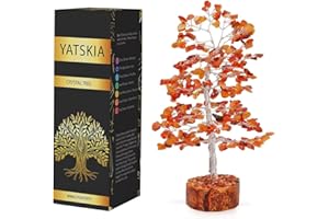 YATSKIA Albero di cristallo,Cristallo di corniola,Albero per la casa, regali di cristallo per le donne,Buona fortuna decorazione della casa, oggetti spirituali,Regali di cristallo,Decorazione spirituale