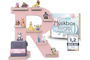 MATSCHEPFÜTZE Tonie Regal Wunschbuchstabe R | kompatibel mit Toniebox & Tonie Figuren | geprüfte Qualität mit Bestnote Sehr Gut | vollständig magnetisches Regal | Starterset für Jungen & Mädchen (Buchstabe R)