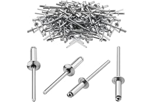 TXXATX Alu Blindnieten 4x10 mm Kuppelkopf Popnieten 120 Stück Nieten Silber mit Offenem Ende für Metall Holz Kunststoff Möbel Auto Marine Verbindung und Befestigung