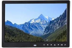 12in HD Digital Bildram, Enkel Installation Digital Fotoram Lastfotvideo Från Telefon med Högtalare och Fjärrkontroll (EU)