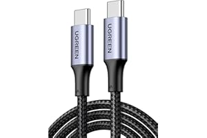 ‎UGREEN UGREEN Kabel USB C 100W PD 3.0 do ładowania Kabel USB C do szybkiego ładowania 5A/20V PPS kompatybilny z iPhone 16/15, M3 MacBook Pro/Air, 2024 iPad Air, Galaxy S24 Pixel 9 itp. (2m, Space Grey)