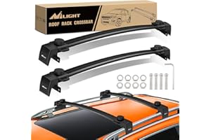 Nilight Roof Rack Cross Bars Fit for Jeep Compass MP 2017 2018 2019 2020 2021 with Raised & Flush Rails Fixed Point,Adjustable Aluminum Car Crossbars for Cargo Carrier Luggage Box Kayak Tent Snowboard
