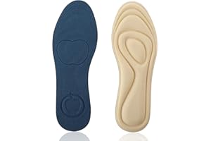 WLLHYF Wkladki z pianki z pamięcią kształtu dla kobiet, wymienne wkładki do trampek, kapci, wygodne, amortyzujące, płaskie podkładki do butów, amortyzacja wstrząsów i łagodzenie bólu stóp, 1 para, EU