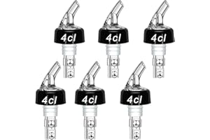 Zyluniy Bouchon Doseur Alcool 4cl, 6pcs Bec Verseur Réglable pour Vin rouge, Whisky, Alcool blanc et Vin jaune, Doseur Liquide Précis