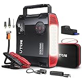 UTRAI Avviatore di Emergenza 27000mAh 6 in 1, 5000A Jump Starter Booster Avviatore Batteria Auto con Compressore 150PSI (per 