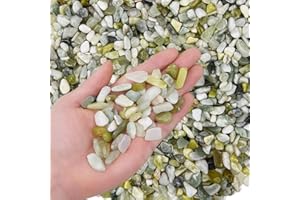 Hisredsun 0,95 kg piedras decorativas 8 – 12 mm piedras de jade pulidas, piedras para acuario, maceta, paisajismo, relleno de jarrón y decoración de jardín