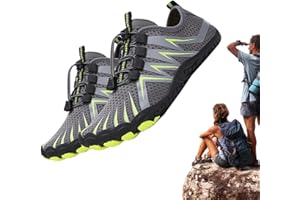 tongfeng Barefoot Shoe - Trail Sneaker Shoes for Mountaineering | Fitness Shoes for Backpacking, Traveling, Fishing, Mountaineering, Climbing, Picnic, Drifting, Camping Grey
