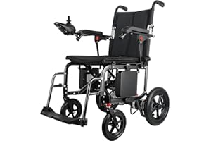 WISGING 16.8 Kilogramm leichter faltbarer elektrischer Rollstuhl für Senioren, intelligenter Energierollstuhl, tragbarer elektrischer Rollstuhl für Erwachsene, Reisegröße, Genehmigte Fluggesellschaft