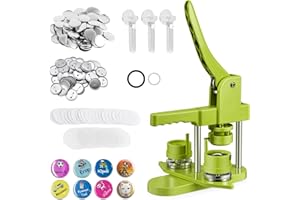 Máquina de insignias para máquina de hacer botones, 25 + 32 + 58 mm, 300 juegos de piezas de chapa de metal en la parte trasera de la aguja VIHBRAI, máquina de prensa con moldes, arandela de plástico