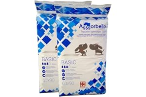 Ferribiella Tappetini Igienici Assorbenti Canna 60x90, 100 Pz, Protettore per Superfici per Incontinenza Monouso