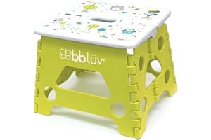 bblüv - Stëp - Marche Pied Pliable pour Enfants et Tout-Petits - Tabouret Pliant antidérapant supportant jusqu'à 90 Kilos - Parfait pour l'apprentissage de la propreté et Le brossage des Dents- Lime