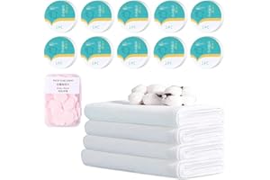FainFun 10 Pcs Portable Serviettes Compressées Grand Compressed Towel Tablets, Serviette de Voyage Compressee Laver la Serviette de Visage pour Nettoyer la Peau