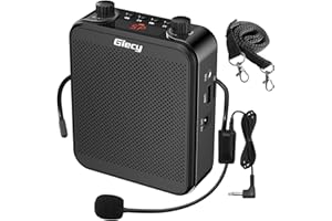 Giecy Portable Voice Amplifier with Headset Microphone 30W Rechargeable Battery 2800mAh Powerful Sound System for Teachers, Guides, Coaches, Presenters