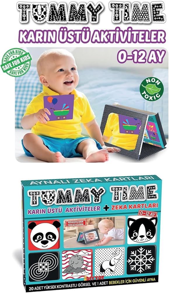 DIYTOY Tummy Time Aynalı Zeka Kartları