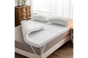 USPARKMC 3 Inch Memory Foam Mattress Topper Double Bed-7.5cm Thickness Mattress Topper for Back Pain Relief with Washable Bamboo Cover (Double Size-135x190cm)