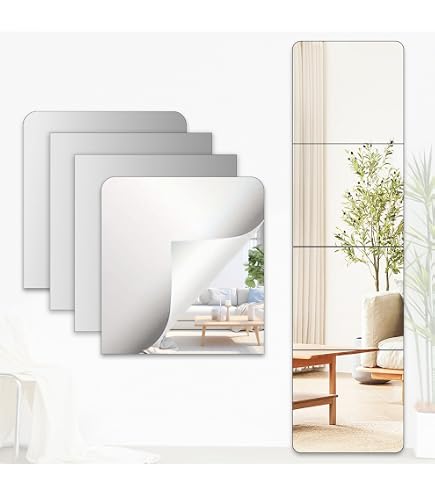 TSKDKIT Specchi Adesivi da Parete Grandi 40 X 30c Sicuro Non in Vetro