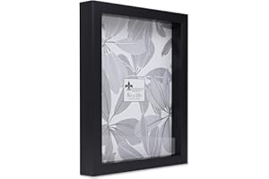 Lawrence Frames Boxes Cornice Shadow Box, Polistirolo, Nero, 8x10
