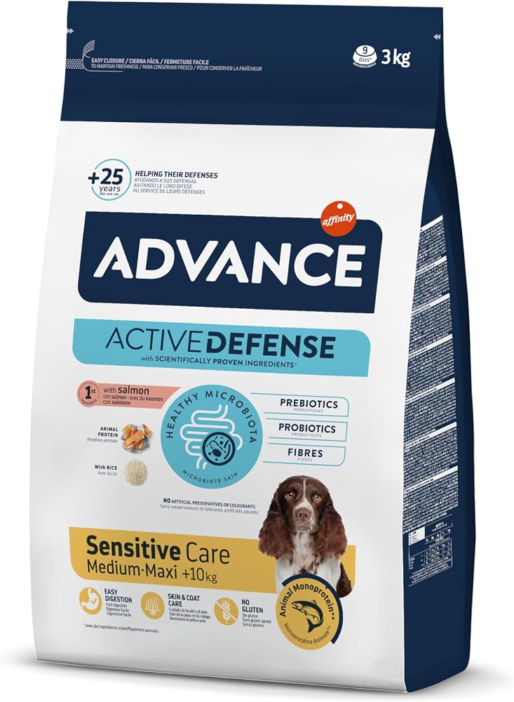 Advance Somonlu Yetişkin Hassas Köpek Maması, 3 Kg