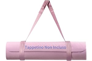 Trilancer Tracolla Regolabile per Tappetino da Yoga con Chiusura a Strappo, Porta Tappetino da Yoga, Trasportare e Organizzare Tappetini da Yoga di Tutte le Dimensioni-Tappetino Non Incluso