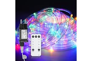 ‎ANSOBEA Ansobea Lichterschlauch Aussen10M 100LEDs, Lichtschlauch Außen Innen 8 Modi Lichtschlauch für Weihnachten, Party. lichterschlauch mit Fernsteuerung. Wasserdicht Außenlichterkette-Bunt