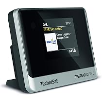 TechniSat DIGITRADIO 1 – Radio DAB+ Portatile Con Batteria Ricaricabile, Display OLED E Suono Potente, Nero/argento