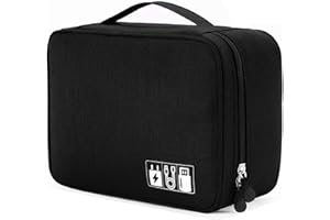 XCWTBL Électronique Multifonctionnel Pochette Câble De Voyage Antichoc Anti Humide Rangement Sac Portable Étanche Organisateur D’Accessoires pour Chargeur, Câbles
