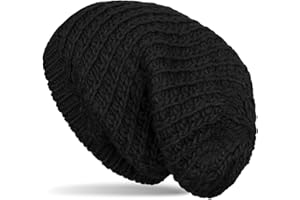 styleBREAKER Gorro Beanie de Punto Unisex de Punto Grueso, Slouch, Beanie Largo, Gorro de Punto de Invierno 04024158