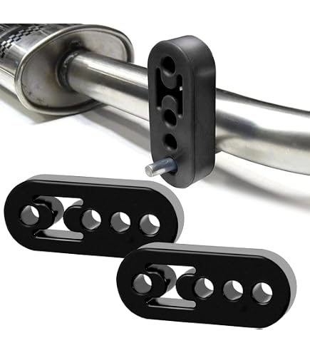 Support Échappement En Caoutchouc Noir - Silent Bloc Échappement Universel Pour Voiture, 2 Pièces