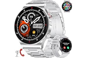 LIGE męski inteligentny zegarek z połączeniem Bluetooth, 1,39" ekran Amoled Smart Watch z 24/7, tętno, SpO2, monitor snu dla Androida iOS, 110+ Sportmodi, wodoodporny IP68, 200+ tarcza