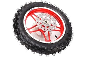 PANV Dirt Bike Roue Arrière Forte Friction Assemblage de Roue Arrière Antirouille Caoutchouc Métal 2.5-10 Pouces pour Moto Hors Route