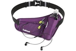 Labeol Running Water Bottle Hydration Belt with Water Bottle Holder Hiking Walking Waist Pack Reflective Adjustable Fanny Pack with Bottle Holder Compatible for Phone Waistband Outdoor Running Belt,
