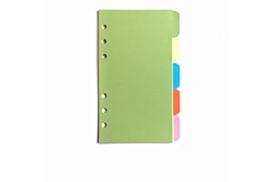 ZELTEN Schede di indice per A5/A6 6 fori copertura rotonda ad anello per raccoglitore raccoglitore raccoglitore fogli fogli sfusi protezione copertina (Divider Horizontal Colored Paper, A6/17cm*10cm/6 Inch)