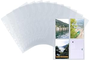 HERMA Photo Pockets for Ring Binder Albums, Acid Free, 10 x 15 cm / 4 x 6 inch Portrait Format, 40 Pockets, Clear Transparent