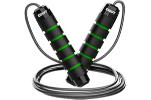 ESWIFT Jumping Premium-Sprungschnur - verstellbare Länge, rutschfeste Griffe, Hochgeschwindigkeits-Springseil für Fitness, Cardio und Training - 2,8 m lang für Kinder und Erwachsene