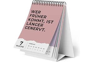 ‎MAVANTO Demotivierender Tischkalender 2026 Büro Edition - 53 Wochen Bürokalender mit sarkastischen Sprüchen als witzige Geschenkidee