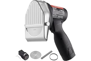 ‎VEVOR VEVOR Dönnerschneider 80 W Kebabschneider, Kabelloses Elektromesser Gyrosmesser, Türkisches Schawarma Dönermesser 0-8 mm Einstellbare Dicke, Commercial Kebab Slicer mit 100 mm Klingen Schwarz