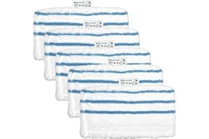 Nordun Paquete de 5 Almohadillas de Limpieza de Microfibra Repuesto para mopa de Vapor Black & Decker FSMH1321, FSM1605, FSMH13151SM, Parte # FSMP20