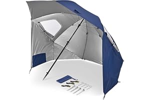 Sport-Brella Premiere XL UPF 50+ Umbrella Shelter for Sun and Rain Protection (9-Foot)