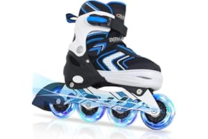 ‎NATTORK Nattork Inliner für Kinder Verstellbare Inline Skates, 4 Größen Kinder Inline Roller Skates mit Beleuchteten, Kinder Inliner Rollschuhe für Anfänger