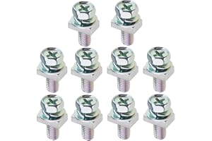 The Lord of the Tools Lot de 10 boulons et écrous de batterie de moto en acier au carbone M5 x 14 mm Vis et écrous carrés pour moto, VTT, scooter, projets de bricolage et réparations