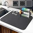 HOME SKILL® Drying Mat for Kitchen Utensils - Quick Dry, Anti-Stain, Absorbent Mat for Coffee Bar & Counter (Pack of 1)