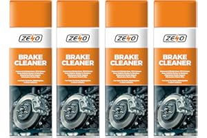 ZENO Brake Cleaner 500ml 4 Bottles | Brake & Clutch Cleaning Spray | Anti-Corrosion & Anti-Rust Protection Aerosol Spray | Cleans Cars, Vans, Motor Bikes, Go Karts
