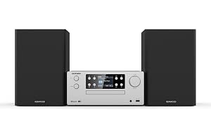 KENWOOD M-925DAB-S – Micro Hi-Fi-system med DAB+, CD, USB, Bluetooth, 2 x 50 watt RMS och TFT-display; frostat aluminium