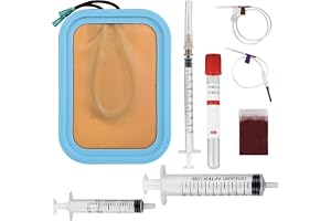 YYTECH Injektionsträning med medicinsk silikon uppsättning av 4 IV-startset bärbar IV övningskit för medicinstudenter och sjuksköterska