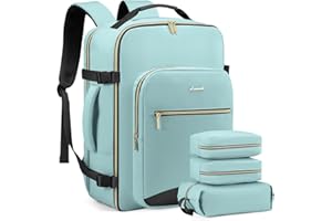 LOVEVOOK Mochila de Viaje, Impermeable 40L Mochilas Maletas Cabin Avion para Easyjet Ryanair, Bolsa de Viaje Mujer Equipaje de Mano Computadora portátil 17 Pulgadas