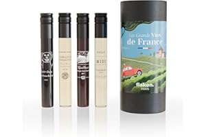 FLAKON. FLAKON – Coffret Les Grands Vins De France – Sélection Par Un Meilleur Sommelier De France – Dégustation Guidée En Vidéo – Coffret Mixte Rouge Et Blanc – Idée Cadeau Homme Et Amateur De Vin