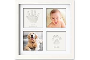 KeaBabies Kit per mani e impronte del bambino - regali per neonato, regali di registro del bambino, regali per bambini, ragazze, impronte di impronte delle mani del neonato (Alpine White)