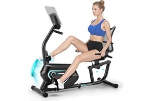 ‎WENOKER [2025 Aktualisierte] Wenoker Ergometer Liege- Heimtrainer mit Magnetbremse, Pulssensoren und LCD-Display, 8 Widerstandsstufen Bis 160KG, Sitzergometer mit Rückenlehne für Senioren