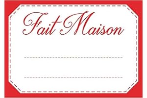 Lot d'étiquettes autocollantes pour confiture, faciles à décoller, adhésives, idéales pour l'étiquetage de vos pots de confitures et bocaux fait maison - Mon Bio Jardin (100x fait maison - A8)